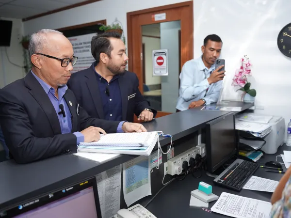 LAWATAN MENGEJUT DARI UNIT INTEGRITI DAN TIMBALAN YANG DI PERTUA KE JABATAN