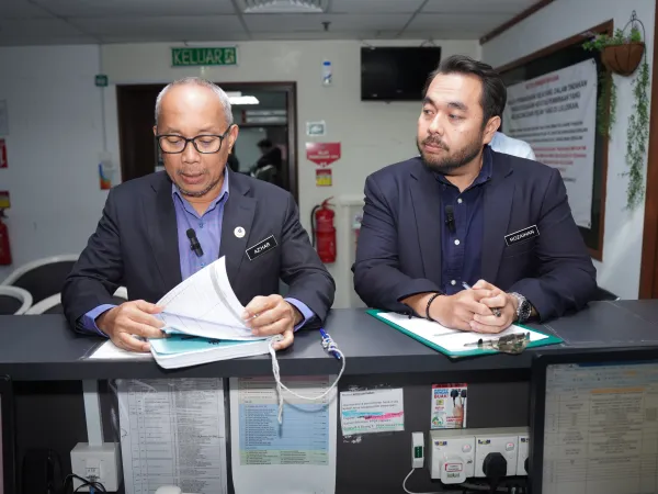 LAWATAN MENGEJUT DARI UNIT INTEGRITI DAN TIMBALAN YANG DI PERTUA KE JABATAN
