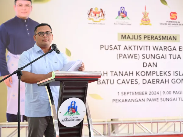 MAJLIS PERASMIAN PUSAT AKTIVITI WARGA EMAS (PAWE) SUNGAI TUA DAN MAJLIS PECAH TANAH KOMPLEKS ISLAM WIRA DAMAI BATU CAVES,DAERAH GOMBAK