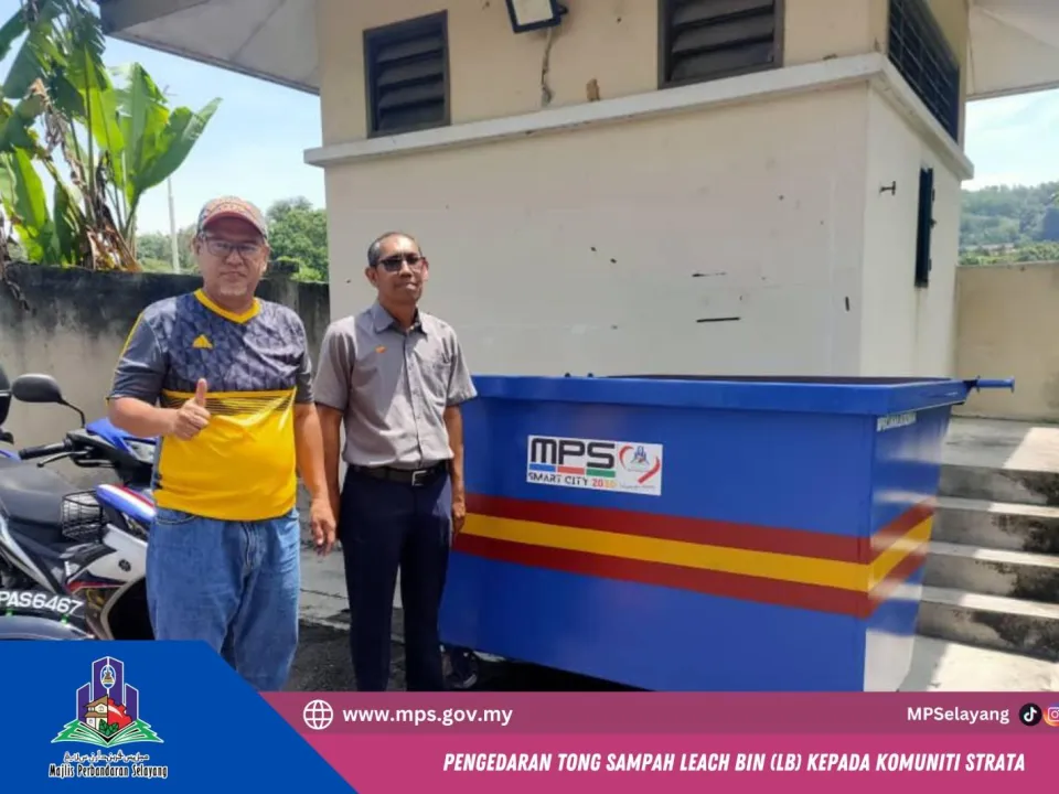 PENGEDARAN TONG SAMPAH LEACH BIN (LB) KEPADA KOMUNITI KEDIAMAN STRATA