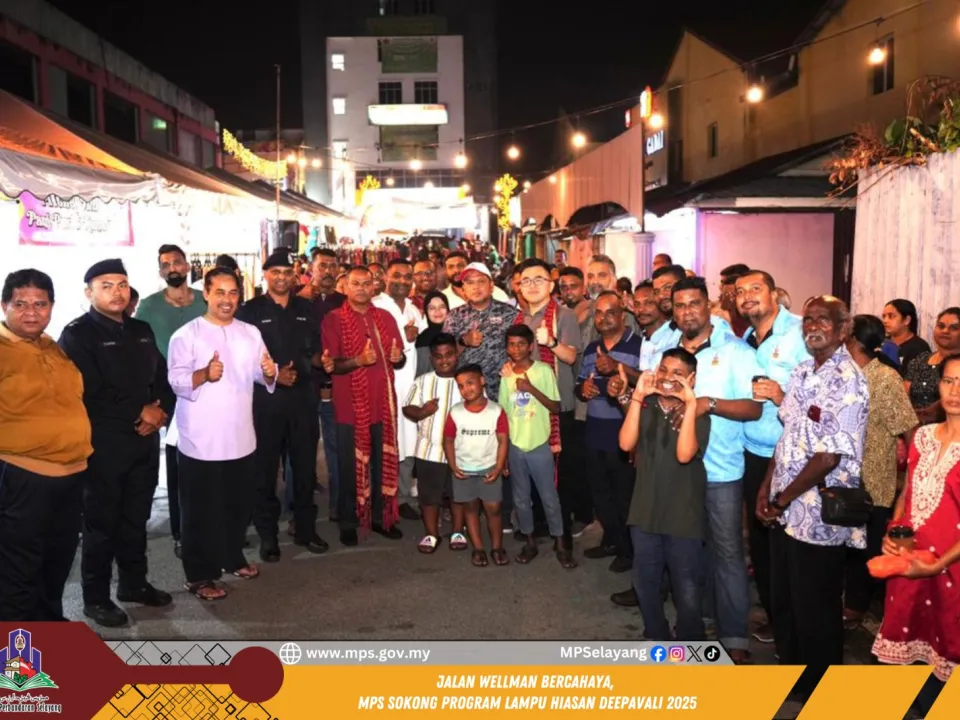 JALAN WELLMAN BERCAHAYA, MPS SOKONG PROGRAM LAMPU HIASAN DEEPAVALI 2025